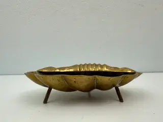 Vintage skål i messing, 'musling'