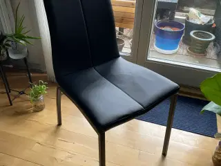 Alina Spisebordsstole, sort læderlook