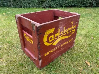 Ølkasse i træ fra bryggeriet Carlsberg