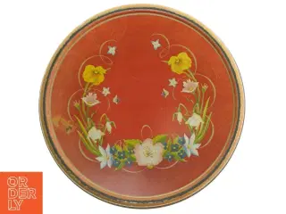 Sjælden Vintage metal kagedåse (str. Ø 22. cm)