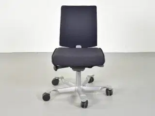 Häg h05 5200 kontorstol med sort/blå polster og gråt stel