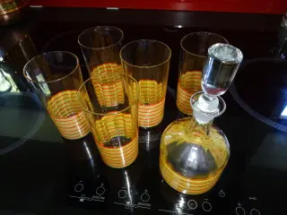Karaffel med 5 glas