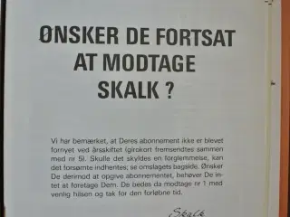 skalk nr. 1-6 1991 i samlemappe. , emne: historie 