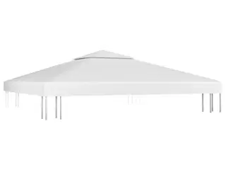 Pavillontopdække i 2 lag 3x3 m 310 g/m² hvid