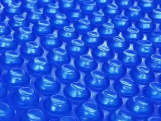 Flydende soldrevet PE-poolovertræk rund 455 cm blå