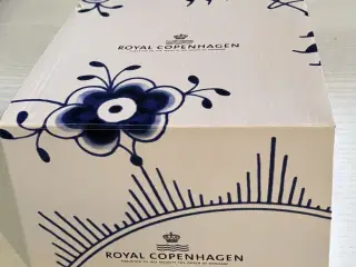 Blå Mega Riflet skål med låg 