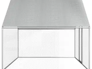 Udendørs hønsebur 2,75x2x1,92 m galvaniseret stål