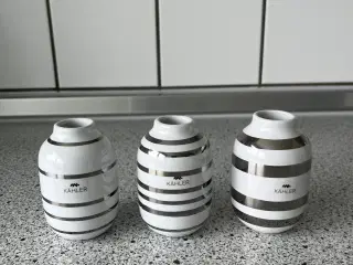 Kähler vase sæt 8,5 cm i sølv
