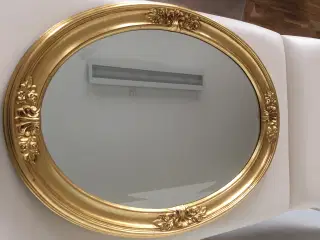 Antikt vægspejl med guldramme