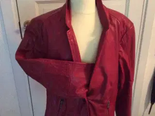 Rød jakke dansk design, ægte læder