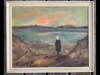 Knud P oliemaleri Bornholm kunst