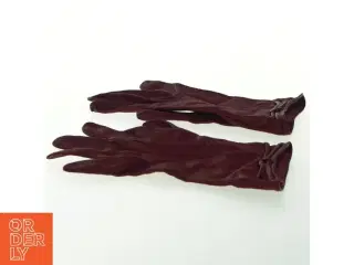Røde læderhandsker (str. 22x9 cm)