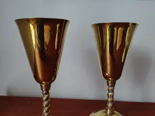 2 flotte forgylde Falstaff drikke bæger