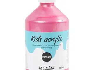 Akrylmaling Metallic, metallic, lyserød, 500ml/ 1 fl.