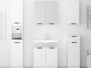 Væghængt badeværelsesskab 32x20x67 cm hvid