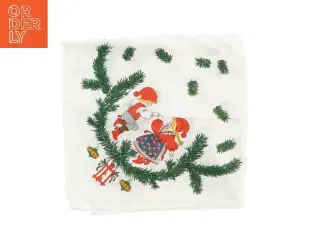 Juledug med nissemotiv (str. 90x90 cm)