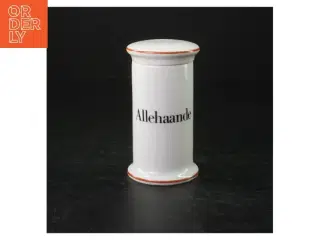 Porcelæns krydderi beholder med låg fra B&G (str. H 11,5 cm, ø 6,5 cm)