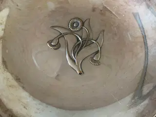 Sølvfad, Sølvplet, Ø 23 cm.