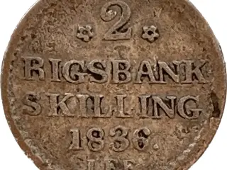 2 Rigsbankskilling 1836