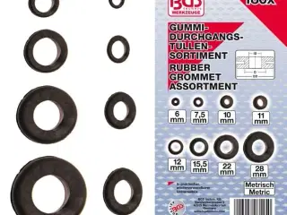 BGS Gummiringsgennemføringsortiment Ø6-Ø22mm. 180 dele