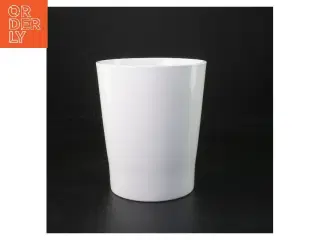 Hvid keramisk vase/potte (str. 15 cm)