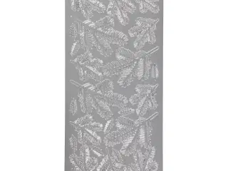 Sølv Kviste Stickers - 10x23 cm, 1 Ark