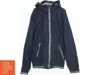 Mørkeblå jakke med hætte fra H&M (str. 164)