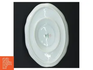 Porcelæns saucesæt med blomstermotiv (str. 21,5 cm)