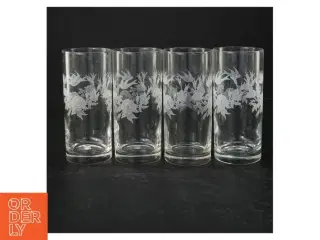 Dekorerede glas vaser (str. Ø 7 cm. længde, 14,5 cm)
