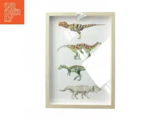 Billederamme med dinosaur illustrationer (str. 32x23 cm)