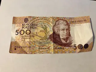 500 Escudos Portugal - Dårlig stand