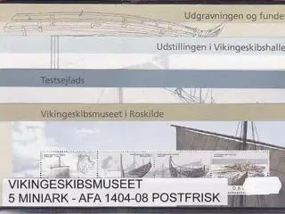 Vikingeskibsmuseet AFA 1404 -08. Postfrisk