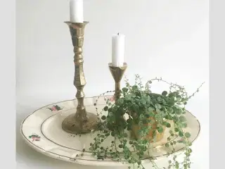 Fajancefad, creme med roser, NB