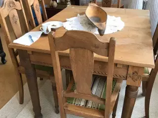 Retro spisebord med stole