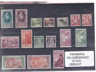 Frankrig - Velgørenhed - 16 Stk. - Ubrugt