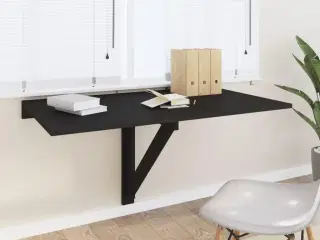 Væghængt klapbord 100x60x56 cm konstrueret træ sort