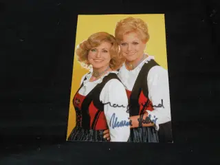 Autograf af den tyske folkemusikduo Maria&Margot 