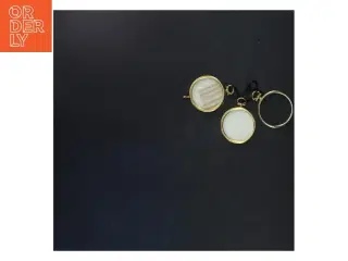 3 små runde messing/look billerammer str. Ø 6 cm