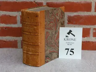 Antik Bog Jesper Brochman læderbundet fra 1747 "Hu