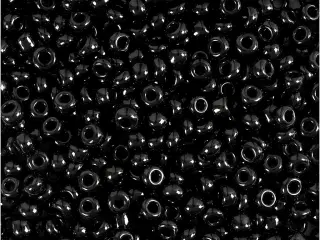 Rocaiperler, diam. 3 mm, str. 8/0, hulstr. 0,6-1,0 mm, sort, 500g/ 1 pk.