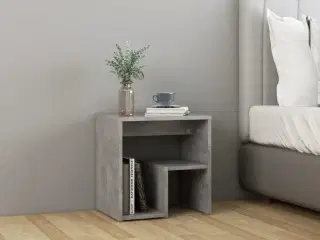 Sengeskab 40x30x40 cm konstrueret træ betongrå