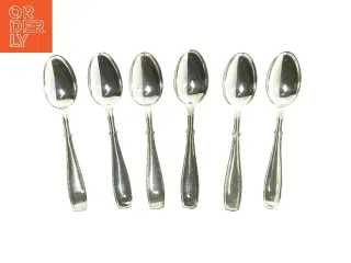 Sæt med seks sølvfarvede skeer fra Absa (str. 6 stk 17,5 cm)