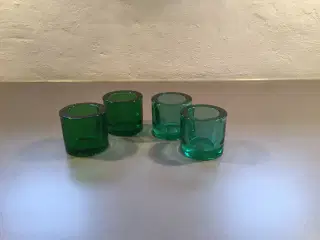 Kiwi glas lysestager