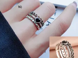 * Sterlingsølv; Sødeste fingerring - med massevis