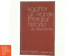 Kapitler af fransk litteraturhistorie af Knud Togeby (bog)