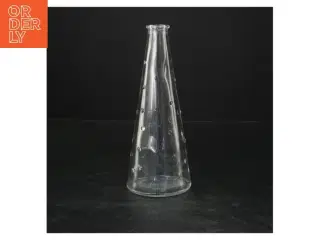 Glasvase med prikkede detaljer fra IKEA (str. 18,5 cm)