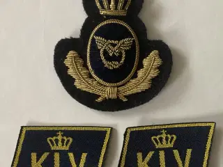 Kasketmærke + 2 stofmærker Kbh. Lufthavns Politi