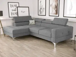 TUTSEPI MINI HJØRNESOFA MED SOVEFUNKTION 170x250 CM FANTASY VELVET 327 VENSTRE