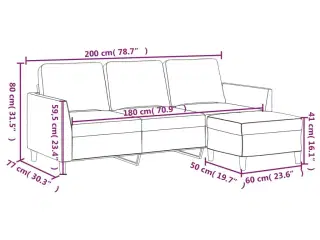 Sofa med fodskammel 