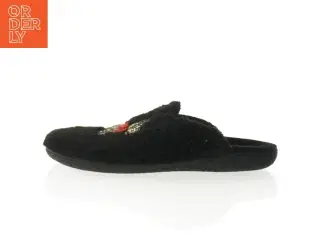 Sorte hjemmesko med hundemotiv (str. 38)